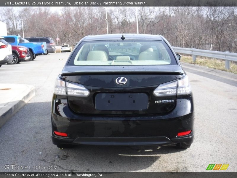 Obsidian Black / Parchment/Brown Walnut 2011 Lexus HS 250h Hybrid Premium