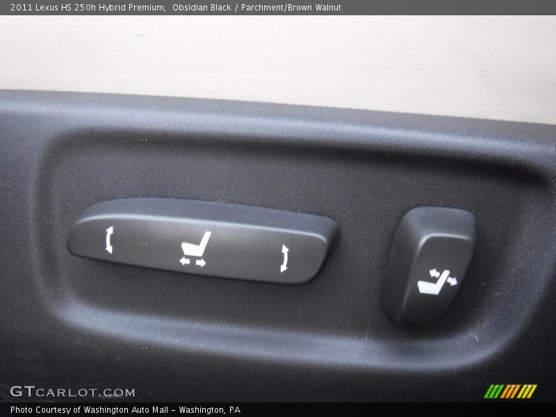 Obsidian Black / Parchment/Brown Walnut 2011 Lexus HS 250h Hybrid Premium