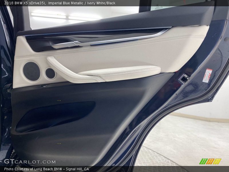 Imperial Blue Metallic / Ivory White/Black 2018 BMW X5 sDrive35i