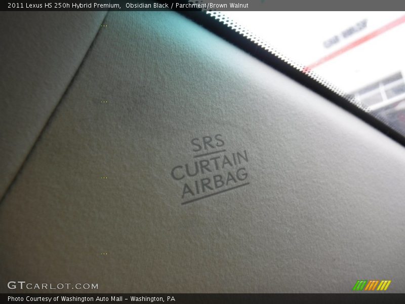 Obsidian Black / Parchment/Brown Walnut 2011 Lexus HS 250h Hybrid Premium