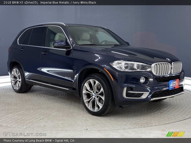 Imperial Blue Metallic / Ivory White/Black 2018 BMW X5 sDrive35i