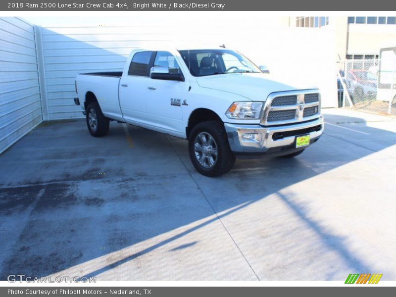 Bright White / Black/Diesel Gray 2018 Ram 2500 Lone Star Crew Cab 4x4