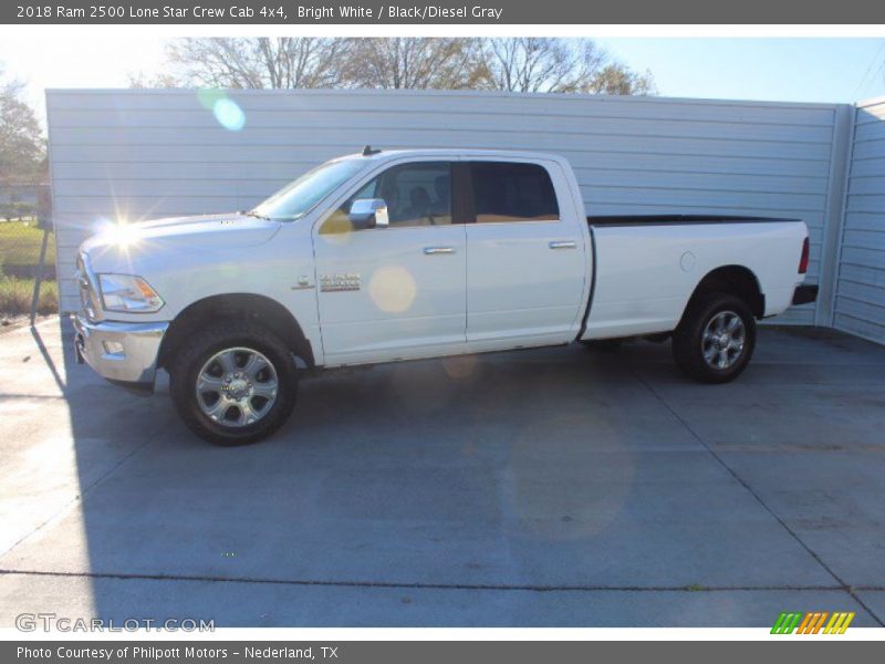 Bright White / Black/Diesel Gray 2018 Ram 2500 Lone Star Crew Cab 4x4