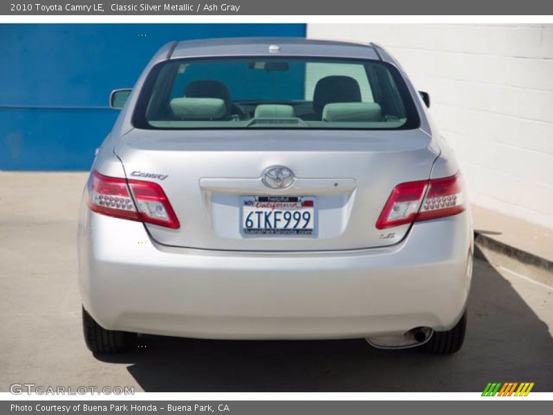 Classic Silver Metallic / Ash Gray 2010 Toyota Camry LE