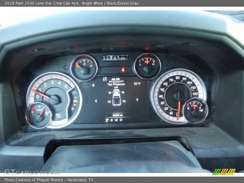 Bright White / Black/Diesel Gray 2018 Ram 2500 Lone Star Crew Cab 4x4