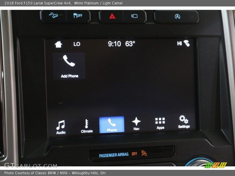 White Platinum / Light Camel 2018 Ford F150 Lariat SuperCrew 4x4