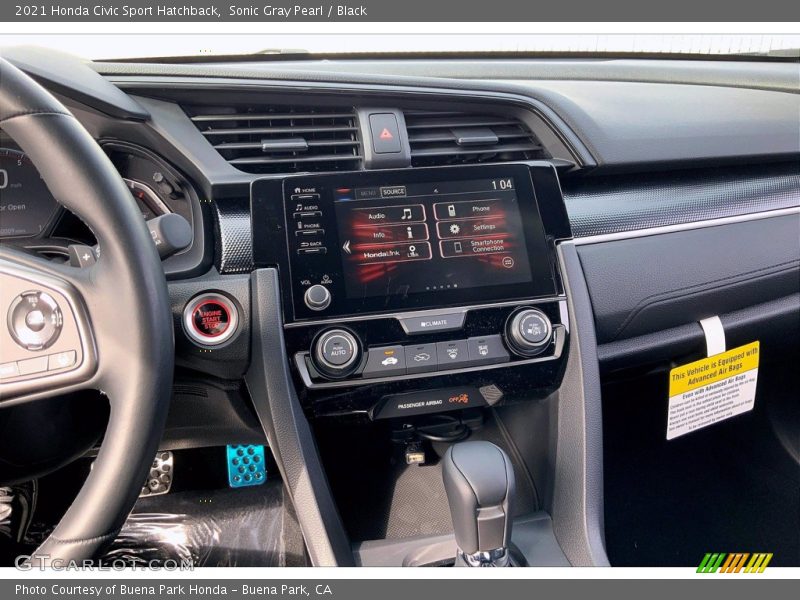 Sonic Gray Pearl / Black 2021 Honda Civic Sport Hatchback