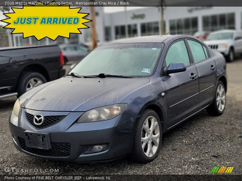 Metropolitan Gray Mica / Black 2008 Mazda MAZDA3 i Touring Sedan