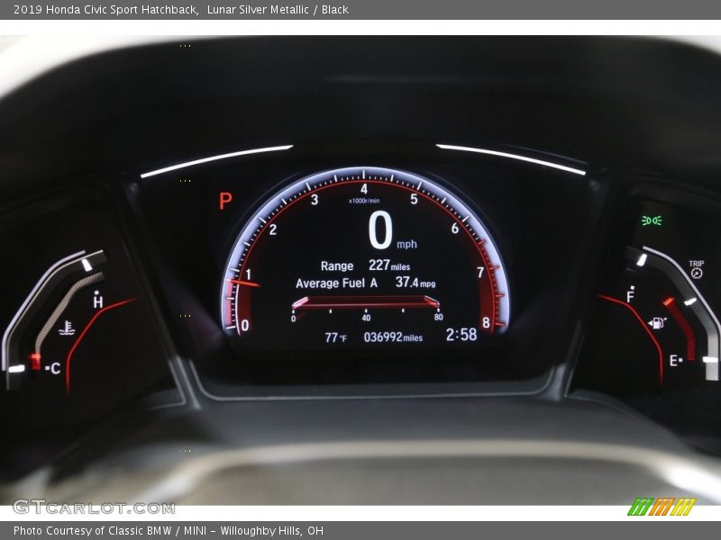 Lunar Silver Metallic / Black 2019 Honda Civic Sport Hatchback