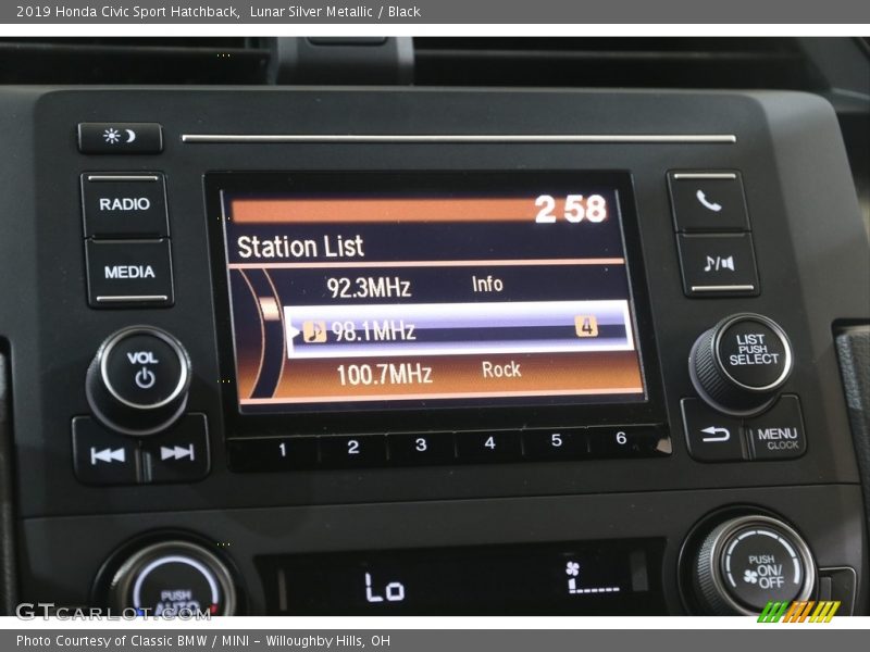 Lunar Silver Metallic / Black 2019 Honda Civic Sport Hatchback