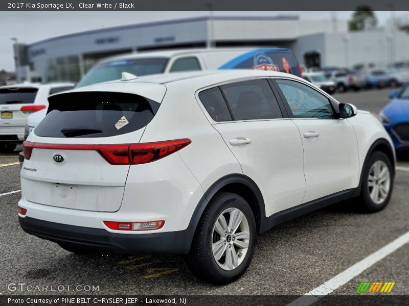 Clear White / Black 2017 Kia Sportage LX