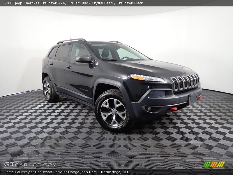 Brilliant Black Crystal Pearl / Trailhawk Black 2015 Jeep Cherokee Trailhawk 4x4