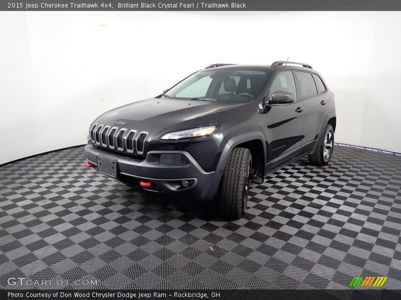 Brilliant Black Crystal Pearl / Trailhawk Black 2015 Jeep Cherokee Trailhawk 4x4