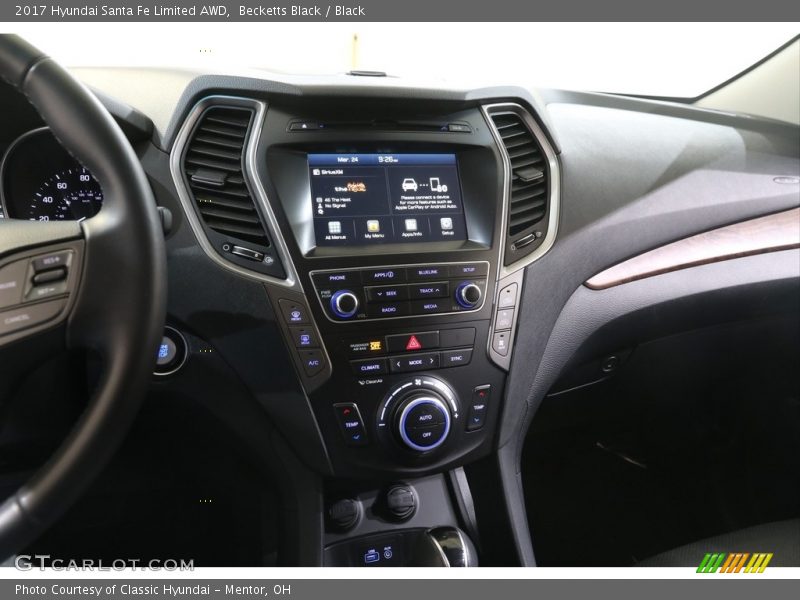 Becketts Black / Black 2017 Hyundai Santa Fe Limited AWD
