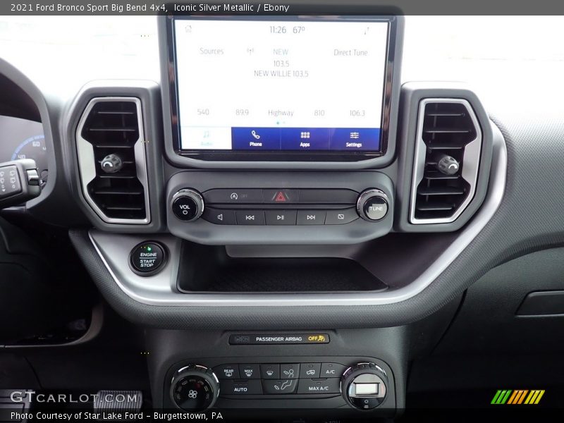 Controls of 2021 Bronco Sport Big Bend 4x4