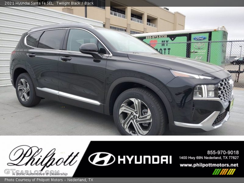 Twilight Black / Black 2021 Hyundai Santa Fe SEL