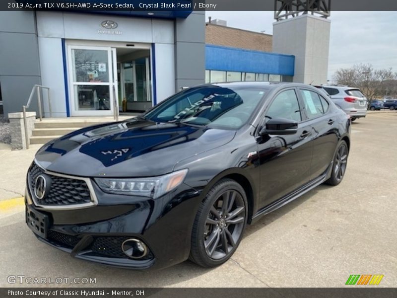 Crystal Black Pearl / Ebony 2019 Acura TLX V6 SH-AWD A-Spec Sedan