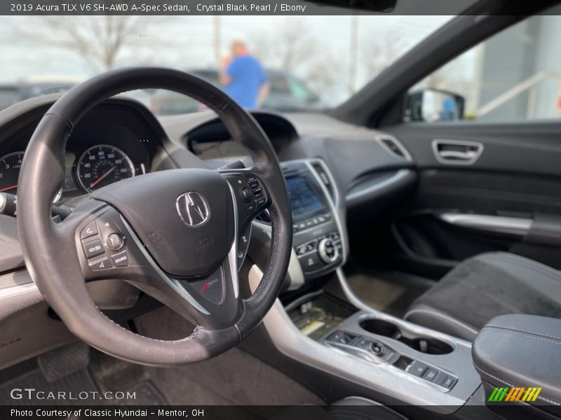 Crystal Black Pearl / Ebony 2019 Acura TLX V6 SH-AWD A-Spec Sedan