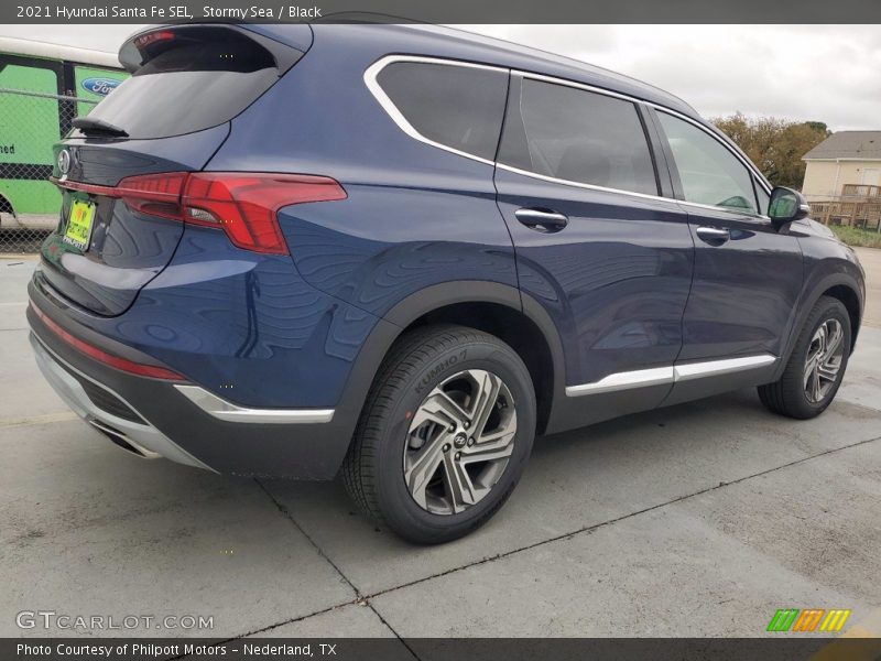 Stormy Sea / Black 2021 Hyundai Santa Fe SEL