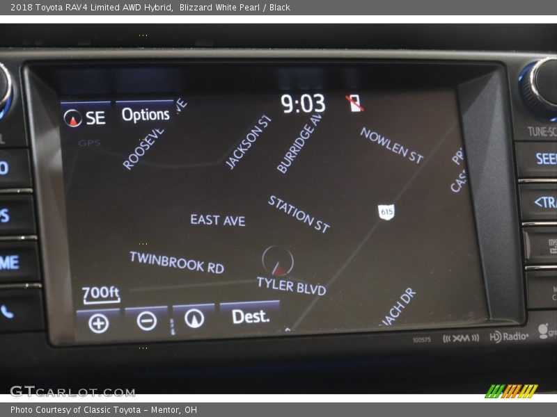 Blizzard White Pearl / Black 2018 Toyota RAV4 Limited AWD Hybrid