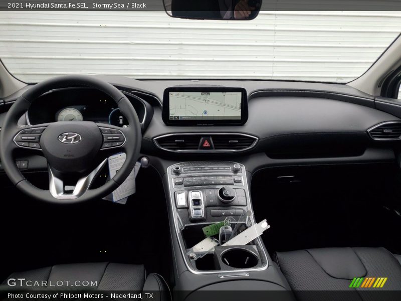 Stormy Sea / Black 2021 Hyundai Santa Fe SEL