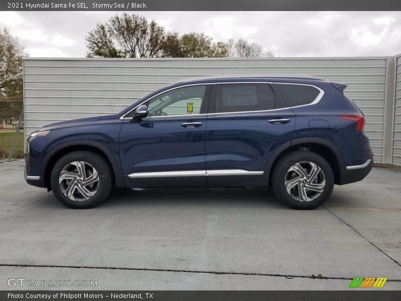 Stormy Sea / Black 2021 Hyundai Santa Fe SEL