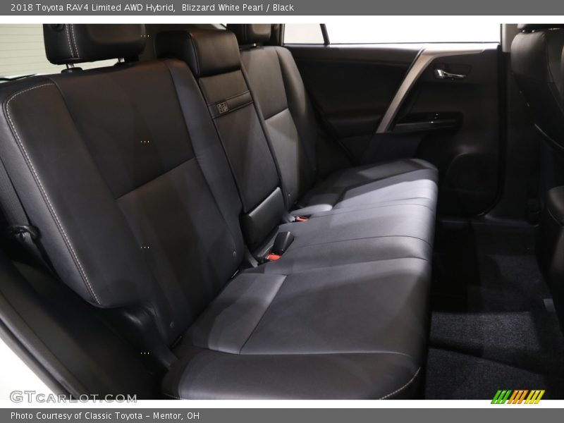 Blizzard White Pearl / Black 2018 Toyota RAV4 Limited AWD Hybrid