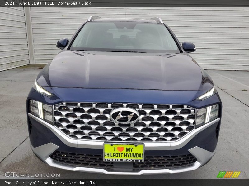 Stormy Sea / Black 2021 Hyundai Santa Fe SEL