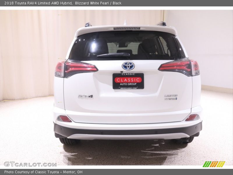 Blizzard White Pearl / Black 2018 Toyota RAV4 Limited AWD Hybrid