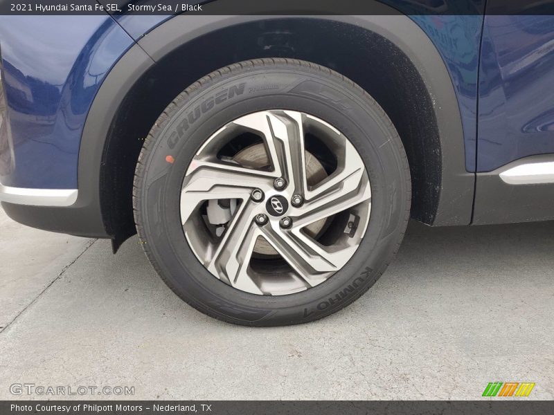 Stormy Sea / Black 2021 Hyundai Santa Fe SEL