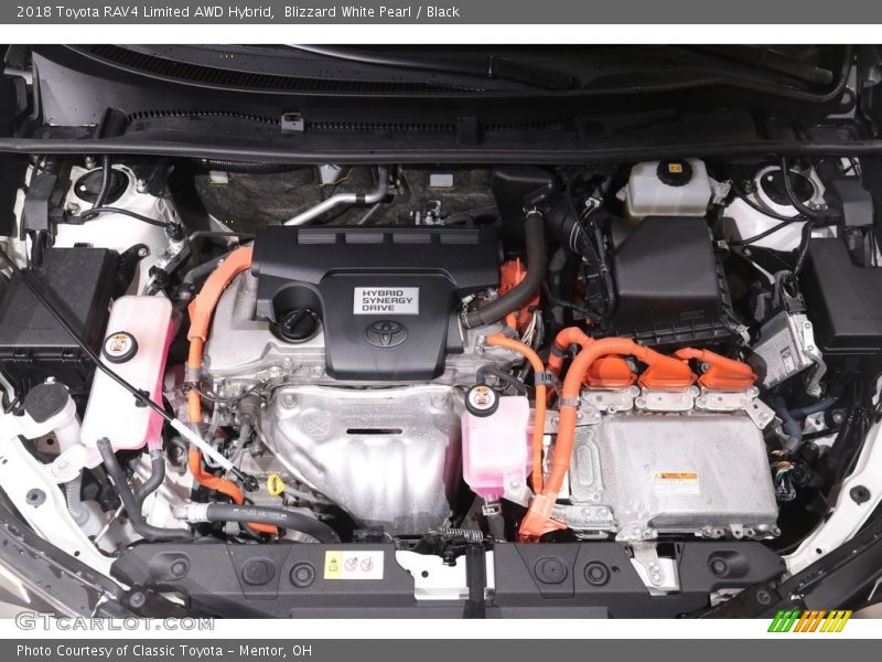 Blizzard White Pearl / Black 2018 Toyota RAV4 Limited AWD Hybrid