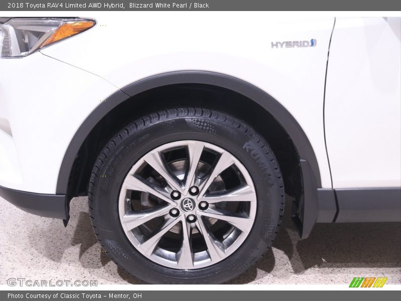 Blizzard White Pearl / Black 2018 Toyota RAV4 Limited AWD Hybrid