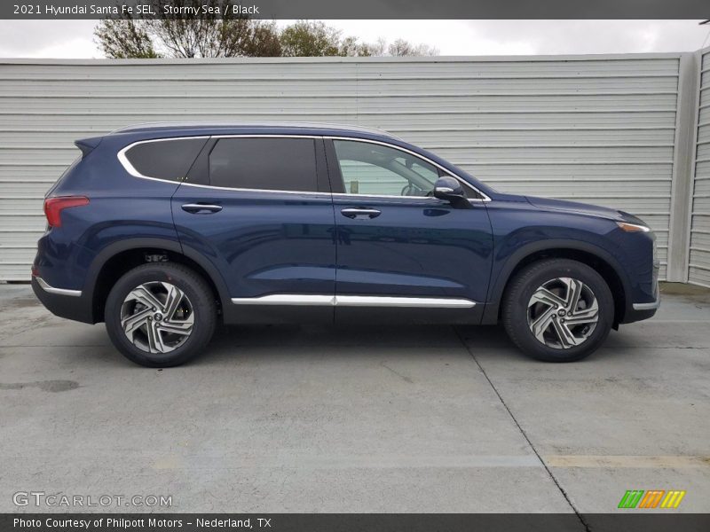 Stormy Sea / Black 2021 Hyundai Santa Fe SEL
