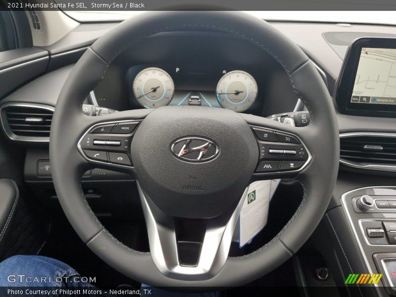 Stormy Sea / Black 2021 Hyundai Santa Fe SEL