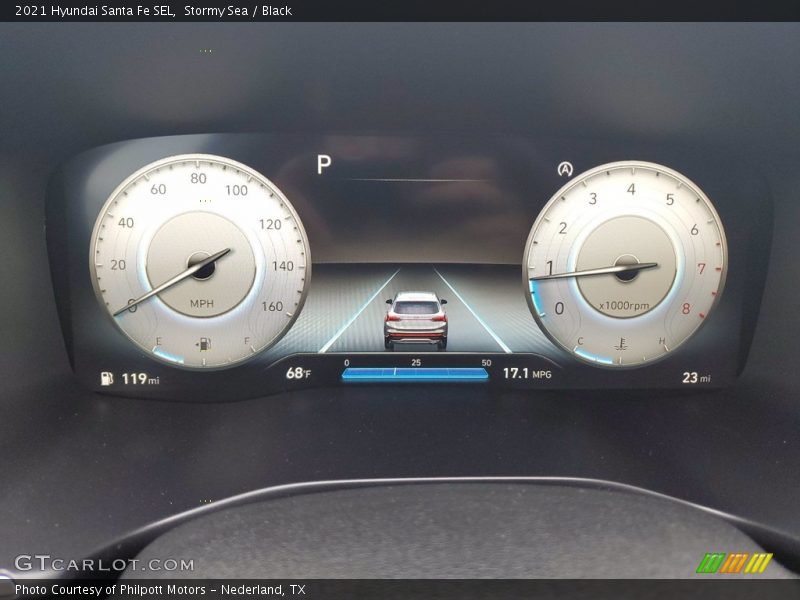 Stormy Sea / Black 2021 Hyundai Santa Fe SEL