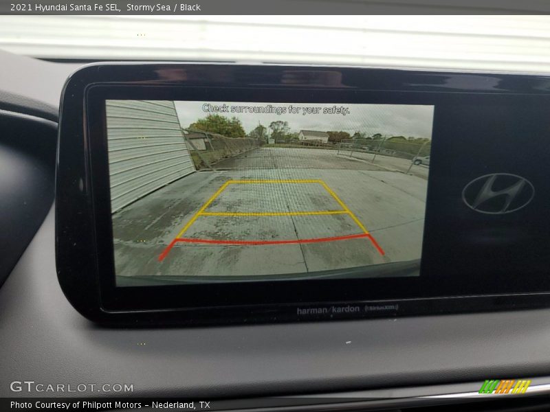 Stormy Sea / Black 2021 Hyundai Santa Fe SEL