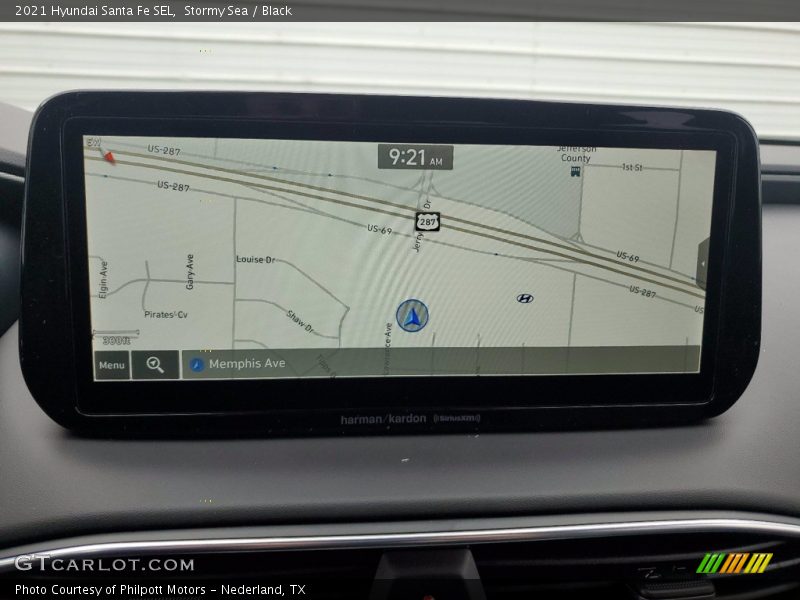 Stormy Sea / Black 2021 Hyundai Santa Fe SEL