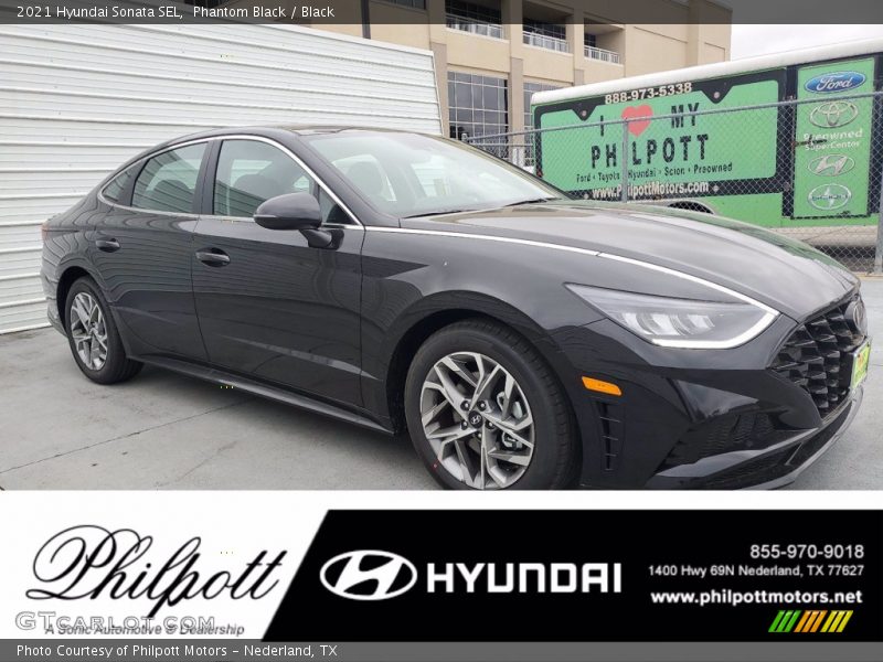 Phantom Black / Black 2021 Hyundai Sonata SEL