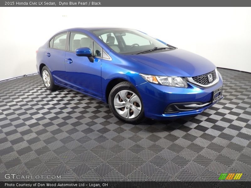 Dyno Blue Pearl / Black 2015 Honda Civic LX Sedan