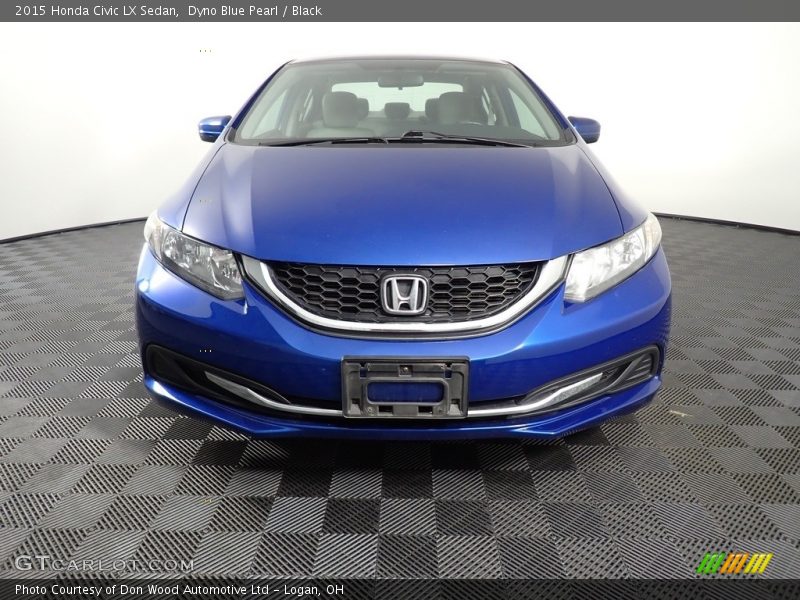 Dyno Blue Pearl / Black 2015 Honda Civic LX Sedan