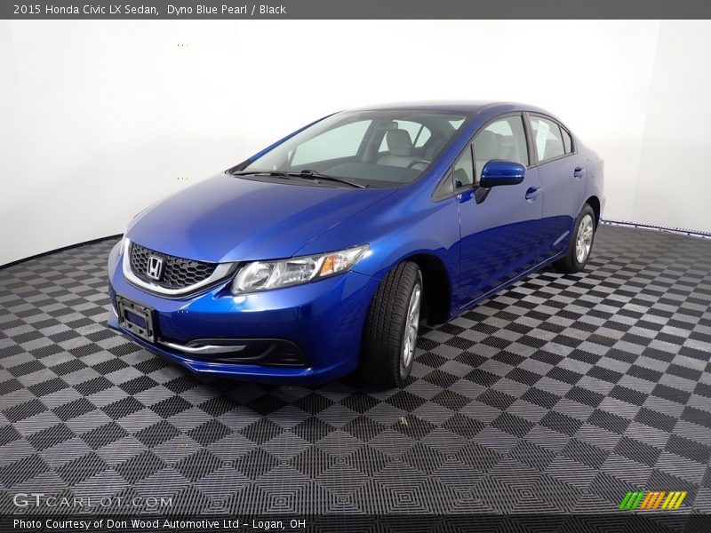 Dyno Blue Pearl / Black 2015 Honda Civic LX Sedan