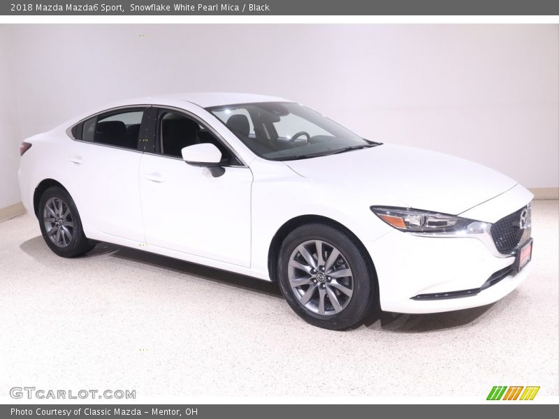 Snowflake White Pearl Mica / Black 2018 Mazda Mazda6 Sport