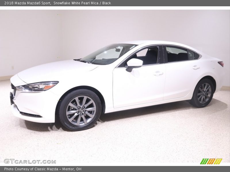 Snowflake White Pearl Mica / Black 2018 Mazda Mazda6 Sport