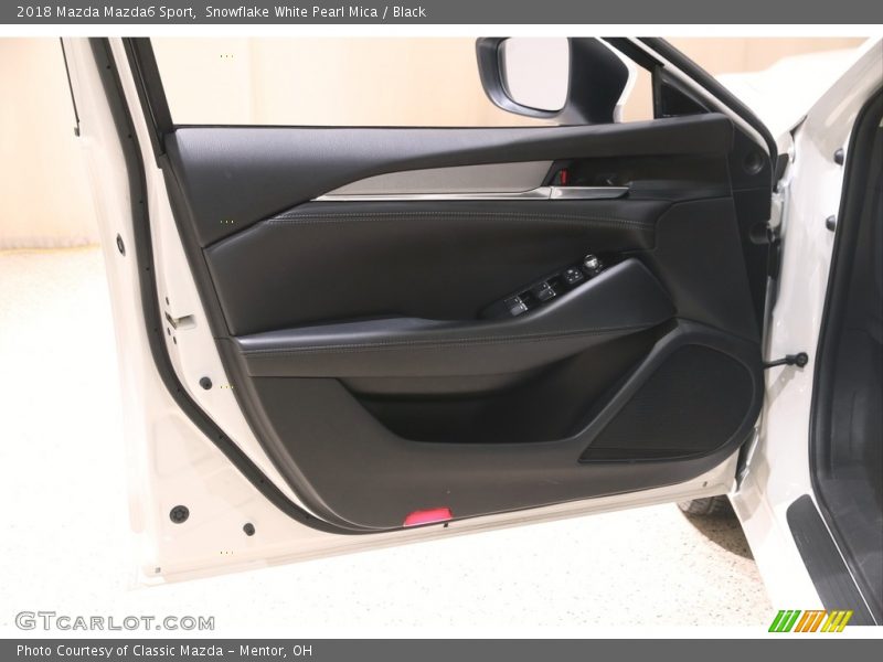 Snowflake White Pearl Mica / Black 2018 Mazda Mazda6 Sport