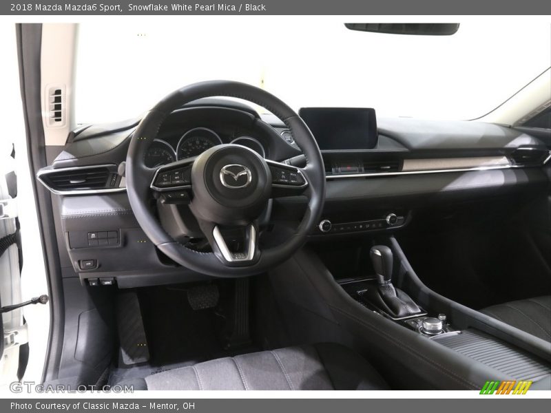 Snowflake White Pearl Mica / Black 2018 Mazda Mazda6 Sport