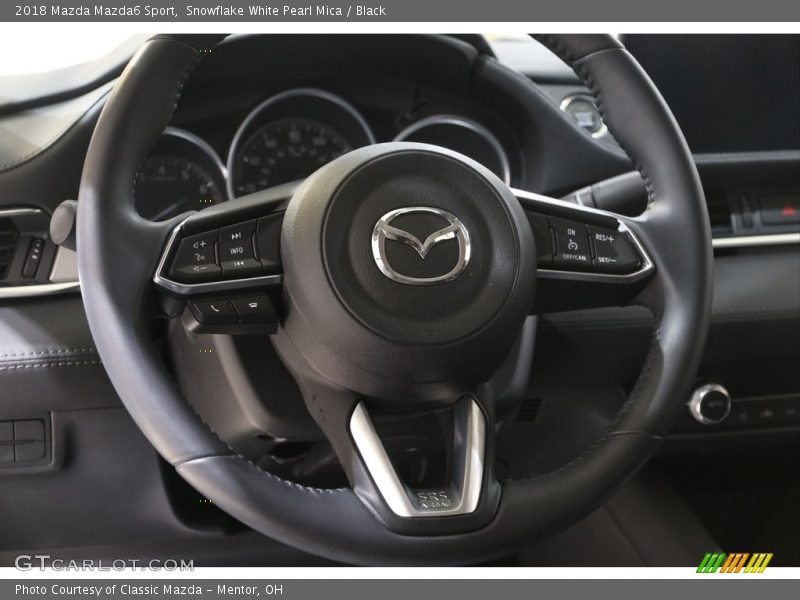 Snowflake White Pearl Mica / Black 2018 Mazda Mazda6 Sport
