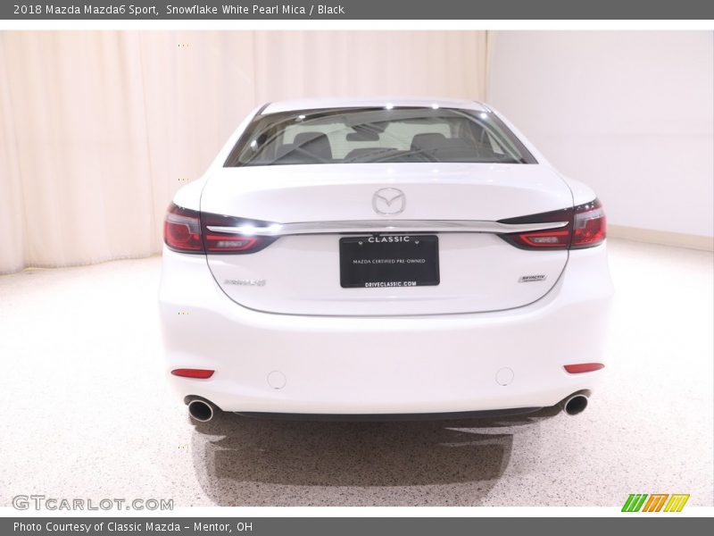 Snowflake White Pearl Mica / Black 2018 Mazda Mazda6 Sport