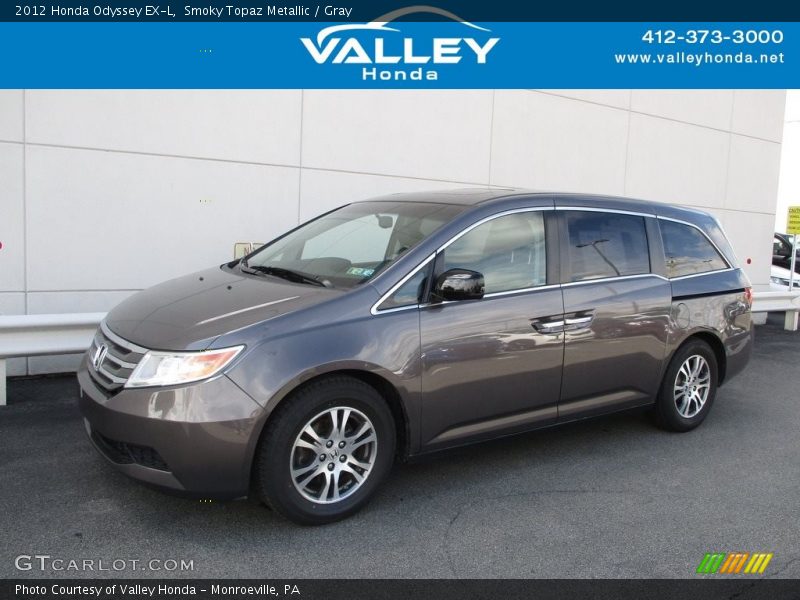 Smoky Topaz Metallic / Gray 2012 Honda Odyssey EX-L