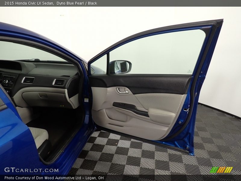 Dyno Blue Pearl / Black 2015 Honda Civic LX Sedan