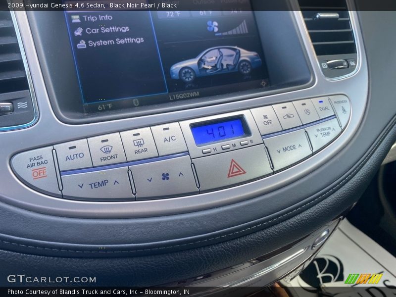 Black Noir Pearl / Black 2009 Hyundai Genesis 4.6 Sedan